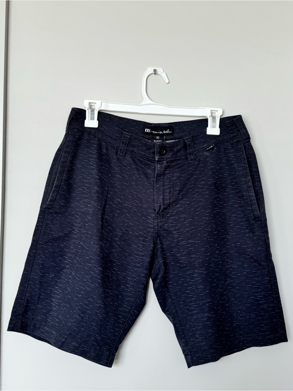 Travis Mathew Black Textured Athletic Shorts